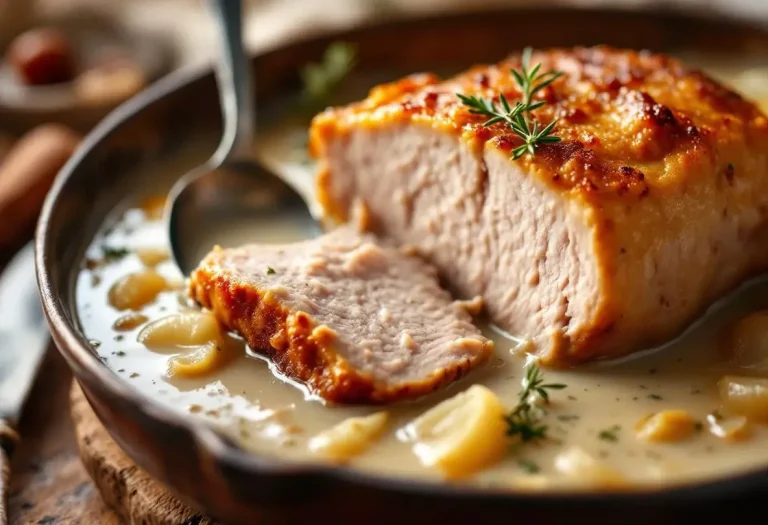 Ce rôti de porc cuit au lait est si fondant qu’il se découpe à la cuillère