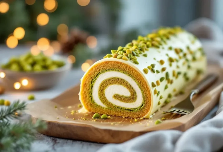 Envie d’épater à Noël ? Ce pâtissier révèle sa bûche pistache fleur d’oranger à refaire sans prise de tête