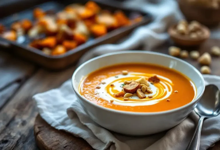« Le secret pour une soupe de potimarron irrésistible » : je fais toujours rôtir les légumes avant de mixer pour un dîner ultra simple, parfumé et super réconfortant