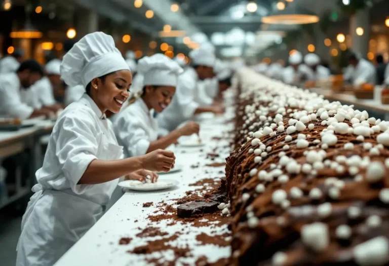 Madagascar : des élèves pâtissiers battent le record de la plus longue bûche de Noël de toute l’Afrique