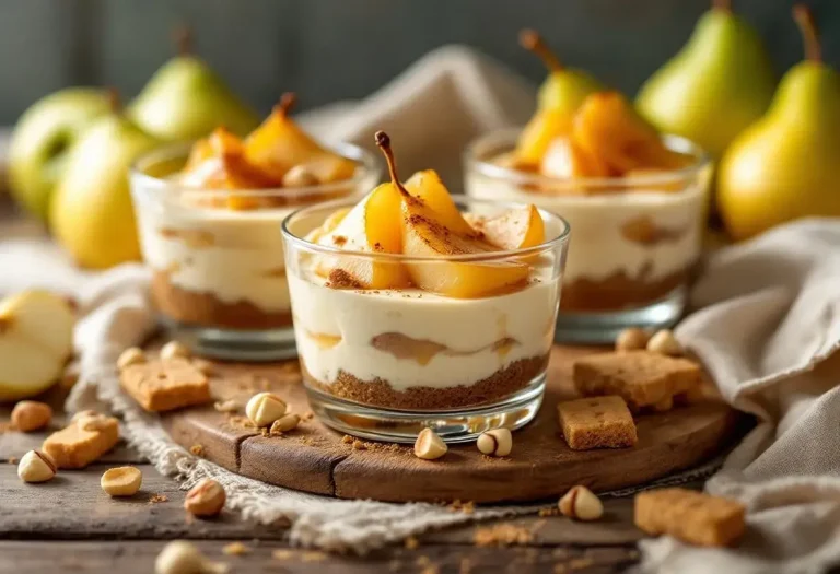 Poires fondantes et croquant de spéculoos : ce cheesecake minute sans cuisson est le goûter d’automne idéal